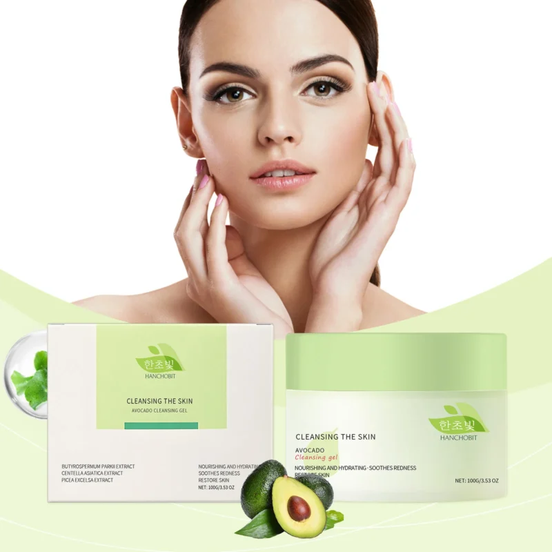 HANCHOBIT Avocado Cleansing Gel - Gentle Face Makeup Remover Cream - Image 2