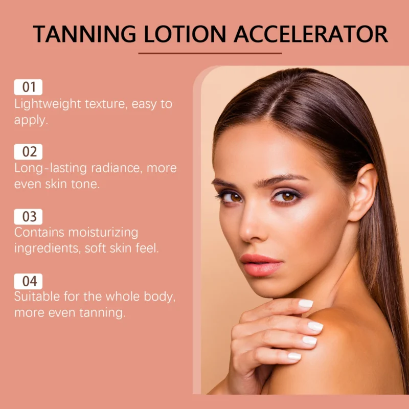 HANCHOBIT Black Body Lotion for Tanning - Moisturizing, Non-Sticky Formula - Image 3