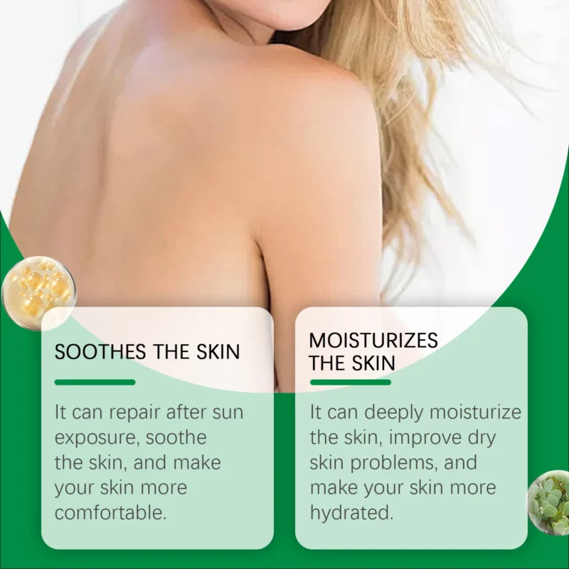HANCHOBIT Cactus Soothing Gel: Hydrating Moisturizer for Face & Body, Post-Sun Care - Image 3