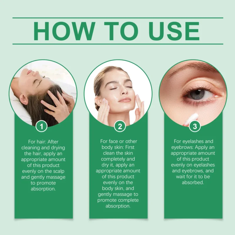 HANCHOBIT Castor Oil for Hair, Skin, Eyelashes & Eyebrows - Image 6