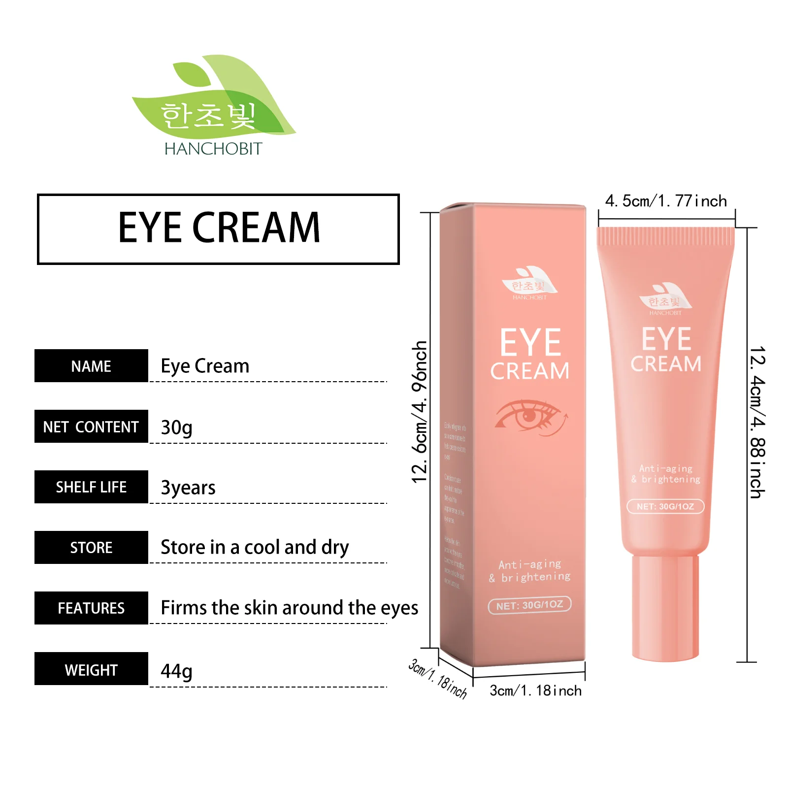 hanchobit daily moisturizing eye cream smooth hydrated HANCHOBIT HX 46 535