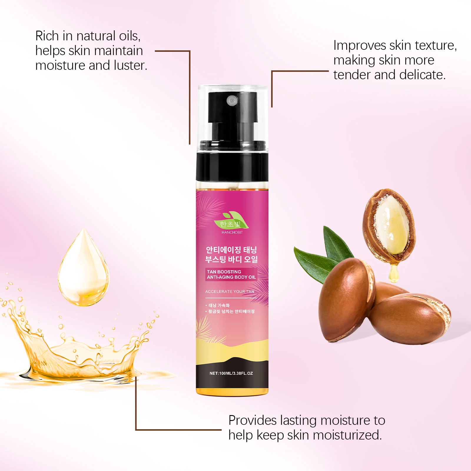 hanchobit dark body oil moisturizing even skin tone HANCHOBIT HX 61 736