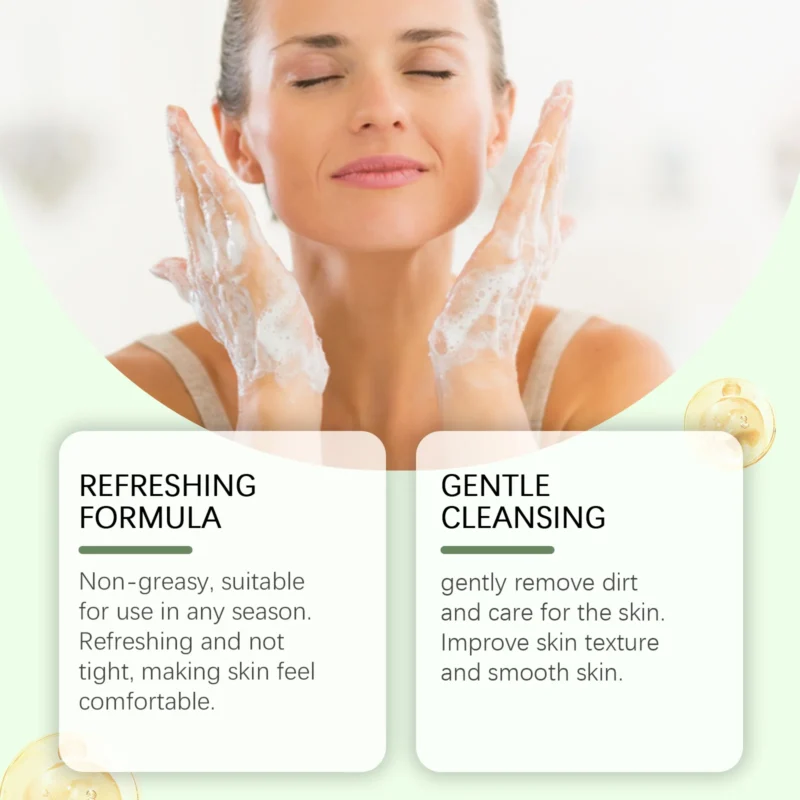 HANCHOBIT Exfoliating Gentle Cleanser - Refreshing Moisturizing Face Wash - Image 3