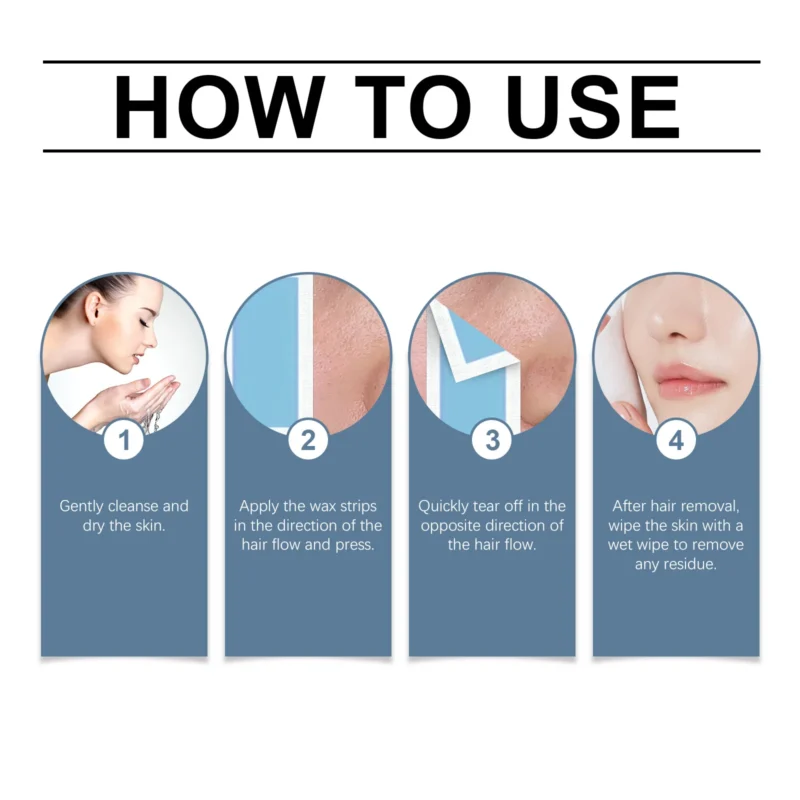 HANCHOBIT Facial Hair Removal Wax Paper - Gentle, Clean, Portable - Image 6