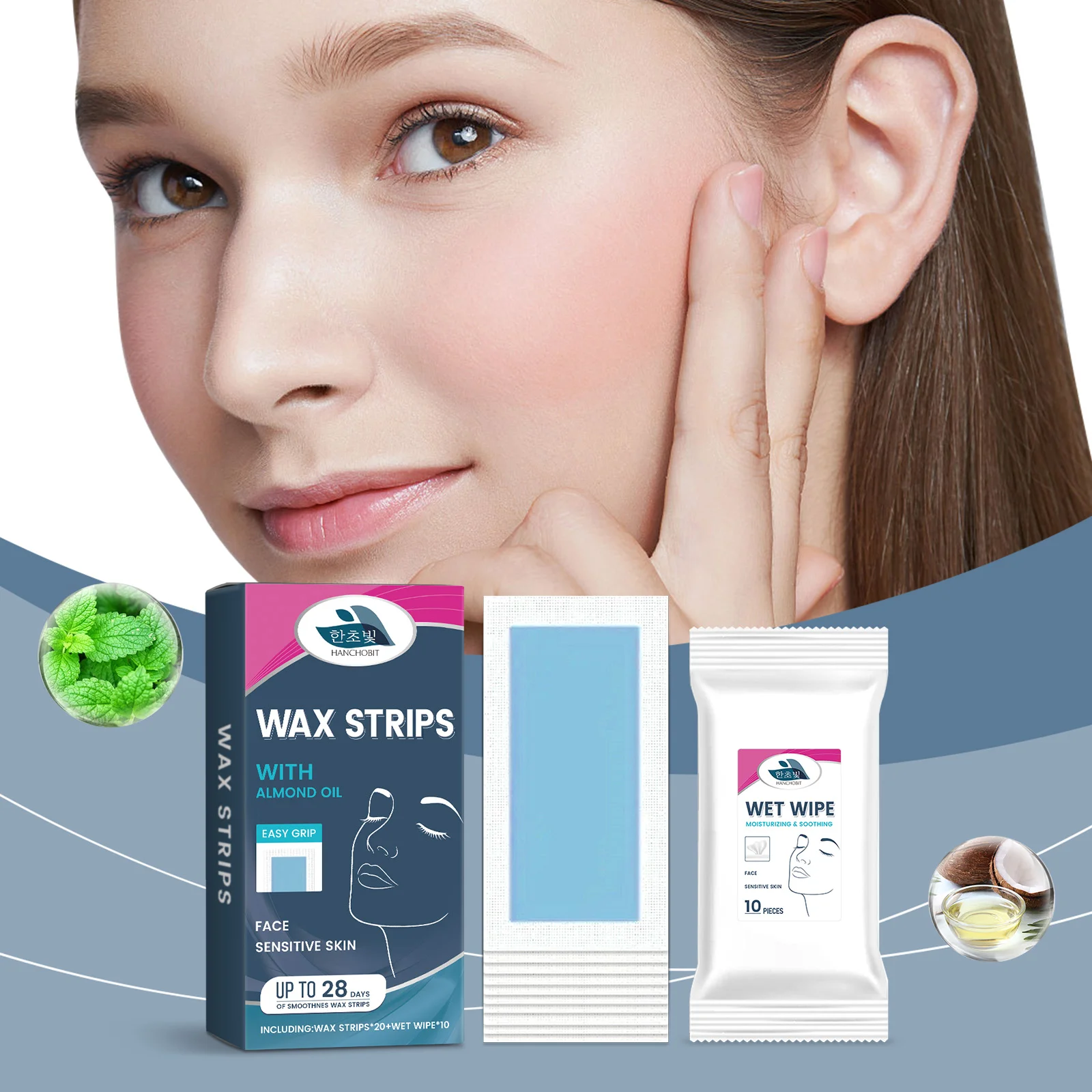 hanchobit facial hair removal wax paper gentle clean HANCHOBIT HX 118 1456