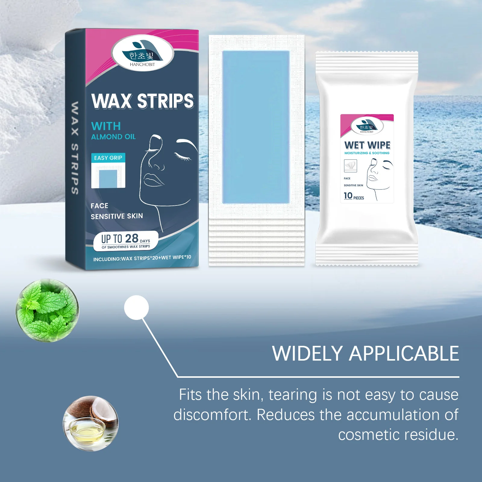 hanchobit facial hair removal wax paper gentle clean HANCHOBIT HX 118 1458