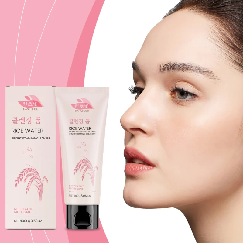 HANCHOBIT Gentle Rice Water Brightening Foam Facial Cleanser - Image 2