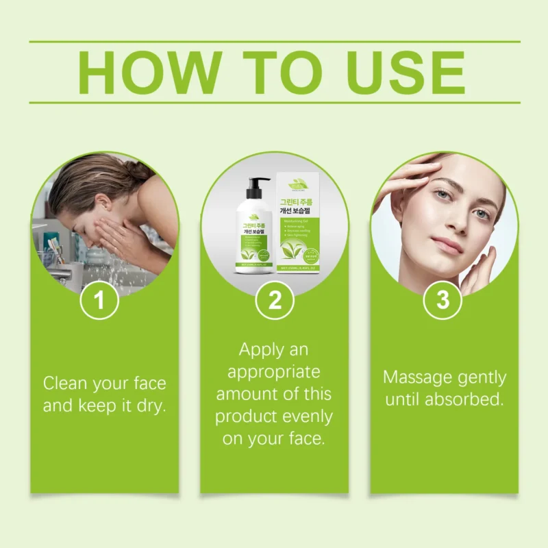 HANCHOBIT Green Tea Firming Gel: Hydrating Moisturizing Face Cream - Image 6