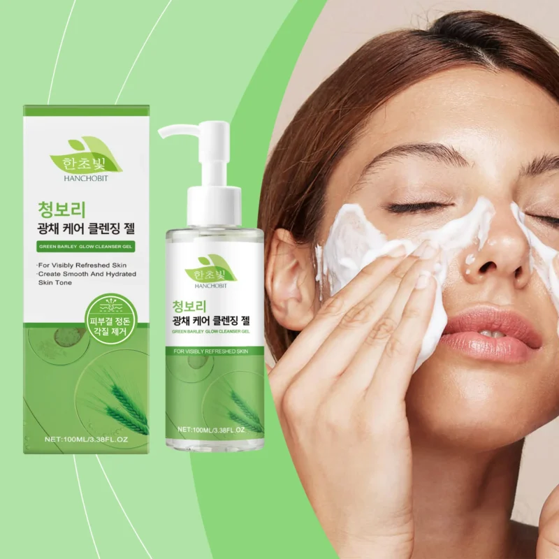 HANCHOBIT Green Wheat & Barley Cleansing Gel for Moisturizing Face - Image 2
