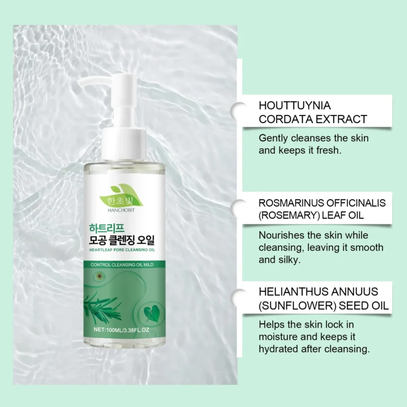 HANCHOBIT Heartleaf Houttuynia Cleansing Oil - Gentle Deep Moisturizing - Image 3