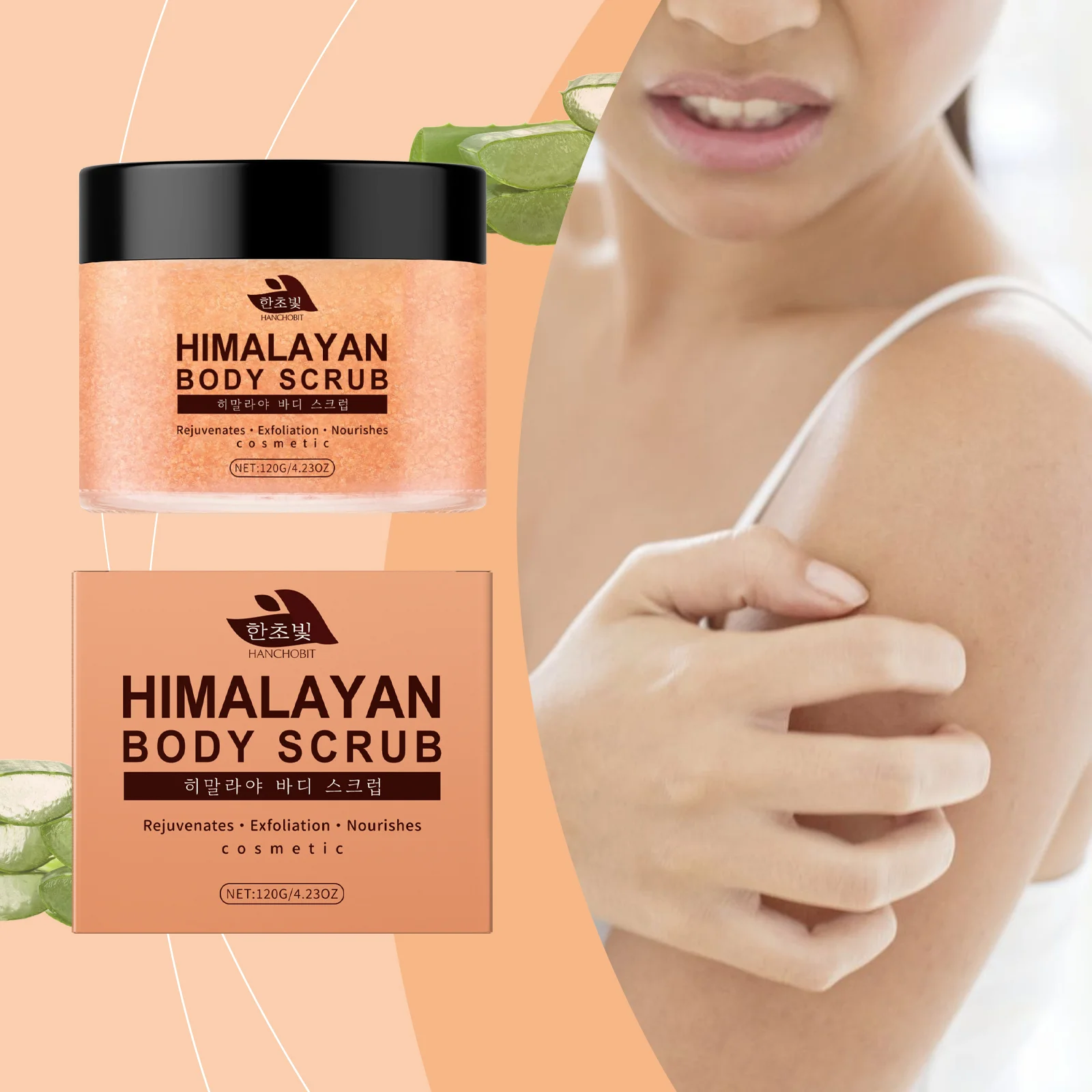 hanchobit himalayan salt body scrub cleanses dead skin HANCHOBIT HX 106 1305