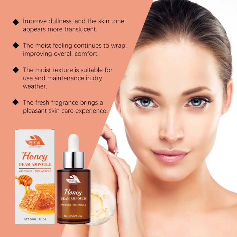 HANCHOBIT Honey Facial Essence: Moisturize, Control Oil, Brighten, Firm - Image 4