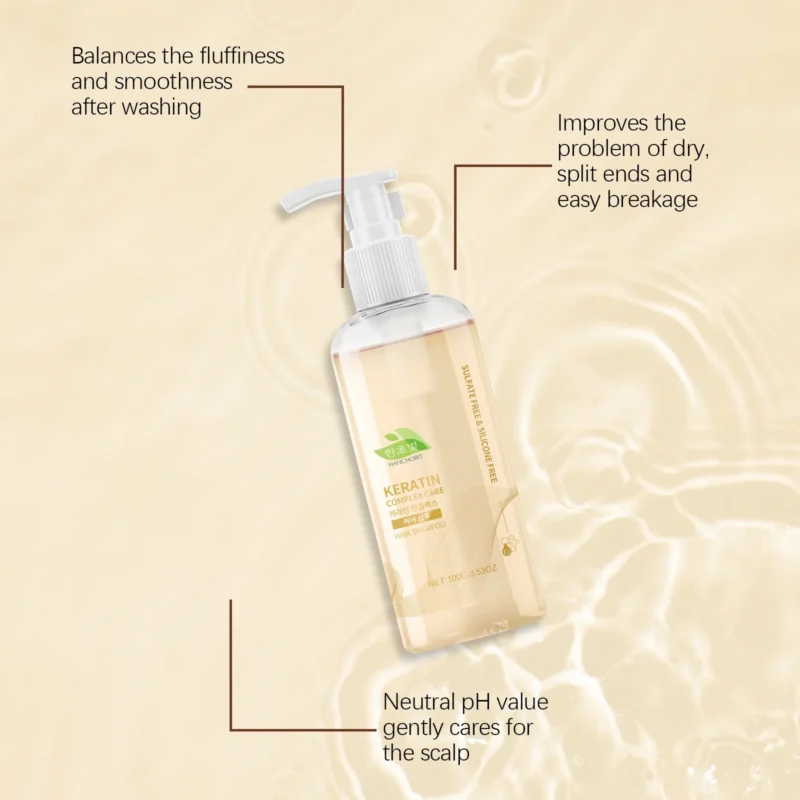 HANCHOBIT Keratin Complex Shampoo for Clean, Smooth, Moisturized & Glossy Hair - Image 4