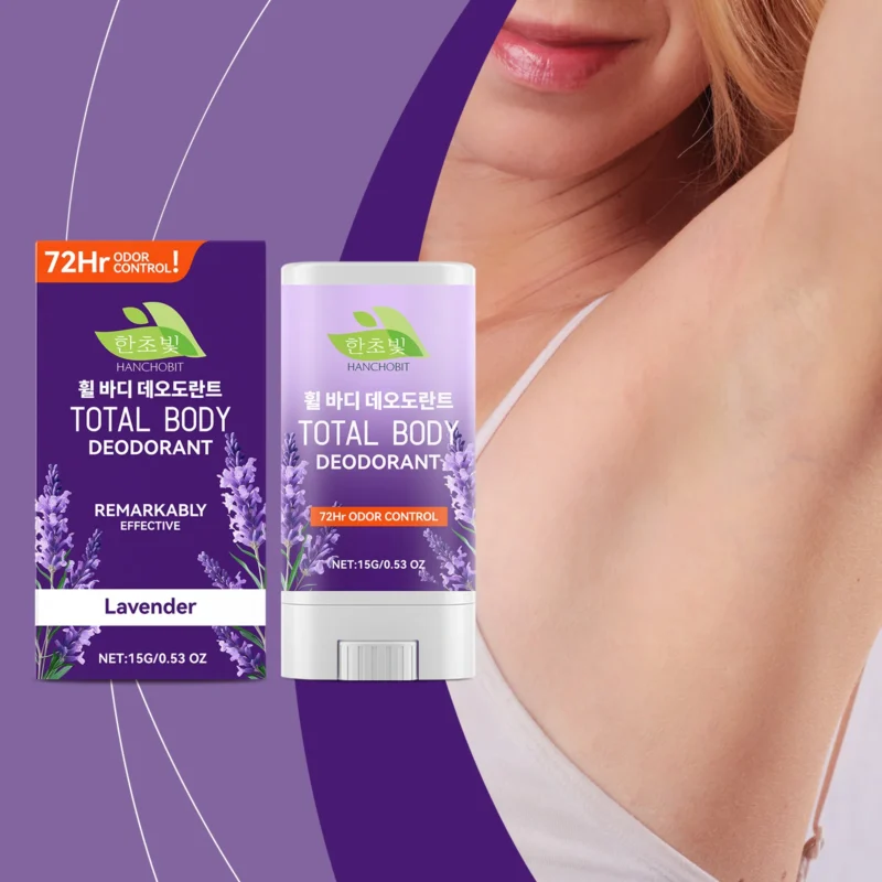 HANCHOBIT Lavender Antiperspirant Body Care Stick - Long-Lasting Fresh Scent - Image 2