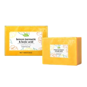 HANCHOBIT Lemon Turmeric Bar Soap - Moisturizing Cleanser for Even Skin Tone