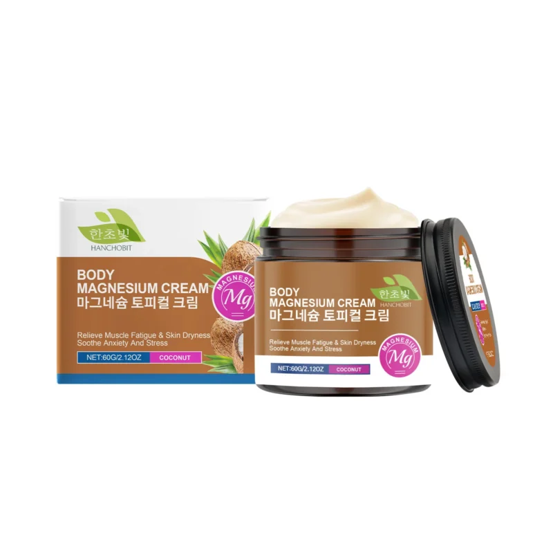 HANCHOBIT Magnesium Cream with Coconut Oil - Moisturizing Body Cream for Post-Workout Care