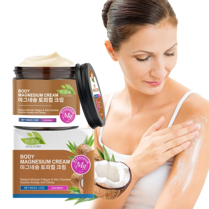 HANCHOBIT Magnesium Cream with Coconut Oil - Moisturizing Body Cream for Post-Workout Care - Image 2