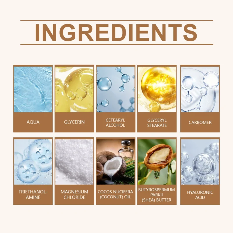 HANCHOBIT Magnesium Cream with Coconut Oil - Moisturizing Body Cream for Post-Workout Care - Image 5