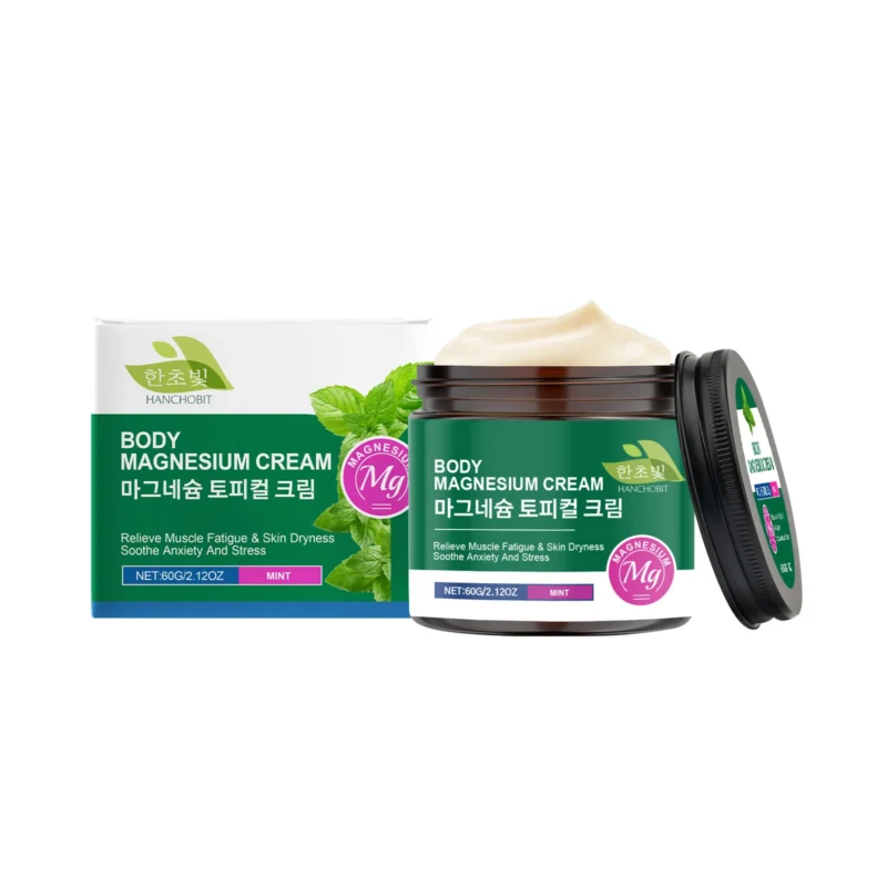 HANCHOBIT Magnesium Cream with Mint - Soothing Moisturizer for Muscle Relaxation
