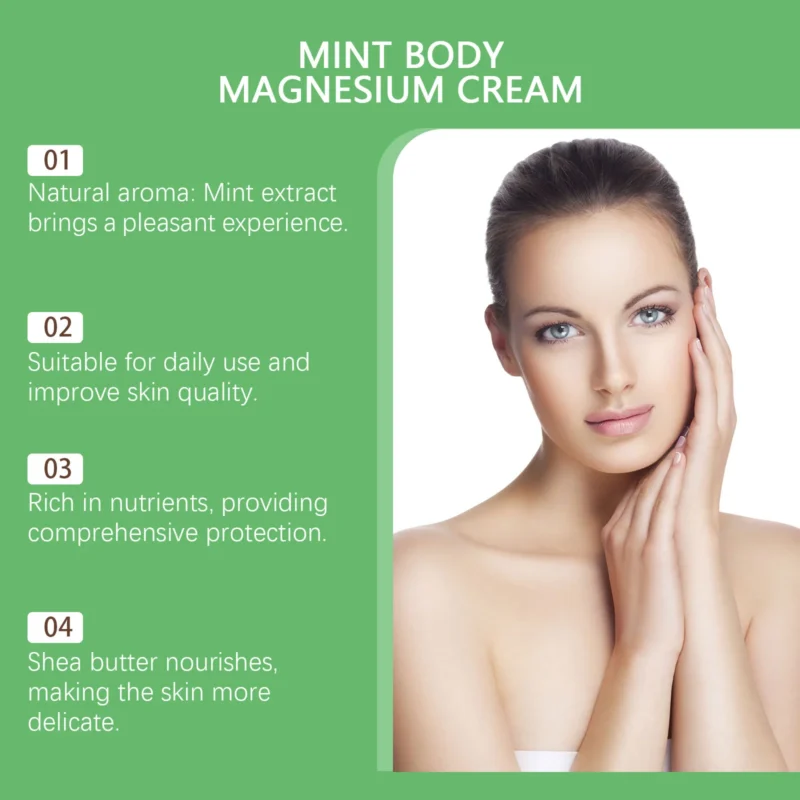 HANCHOBIT Magnesium Cream with Mint - Soothing Moisturizer for Muscle Relaxation - Image 4