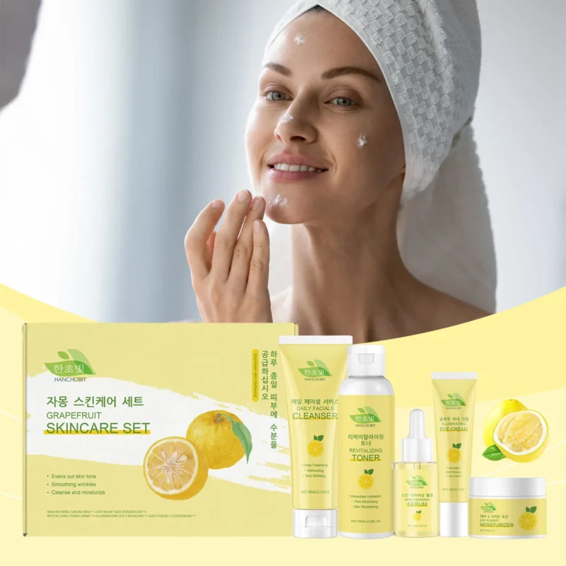 HANCHOBIT Pomelo Skin Care Gift Set: Hydrating Cream & Daily Facial Care - Image 2