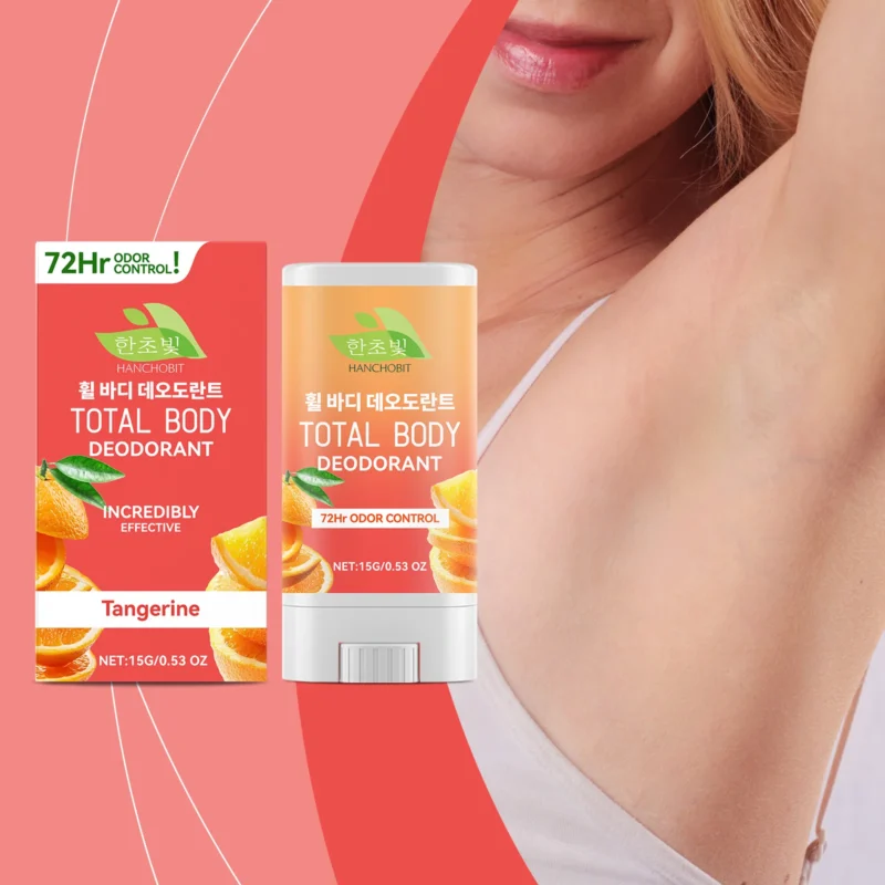HANCHOBIT Red Orange Body Care Stick - Long-Lasting Fragrance & Odor Protection - Image 2