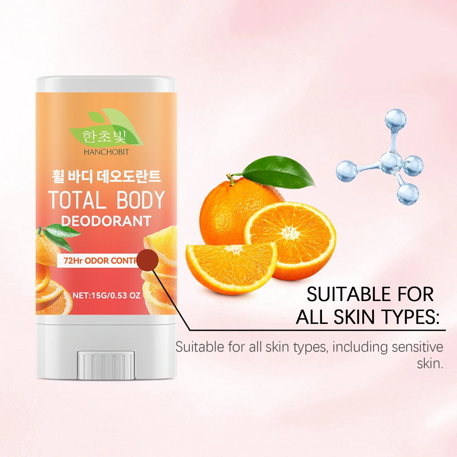 hanchobit red orange body care stick long lasting fragrance HANCHOBIT HX 68 827