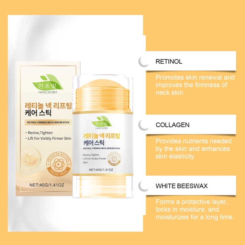 HANCHOBIT Retinol Neck Essence Stick for Delicate Skin - Image 3