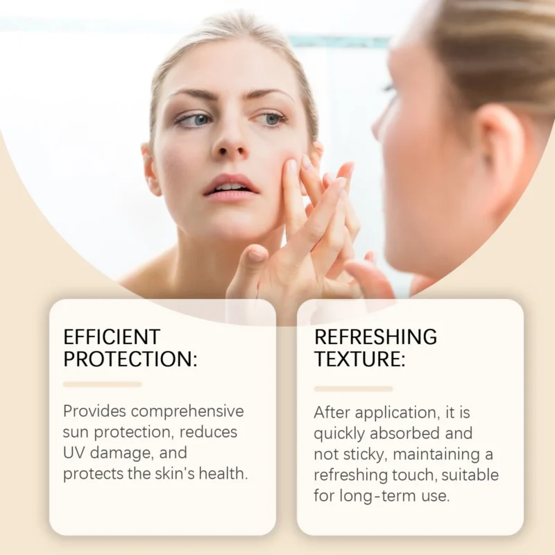 HANCHOBIT Rice Moisturizing Sunscreen Cream: Lightweight Gentle Protection - Image 3