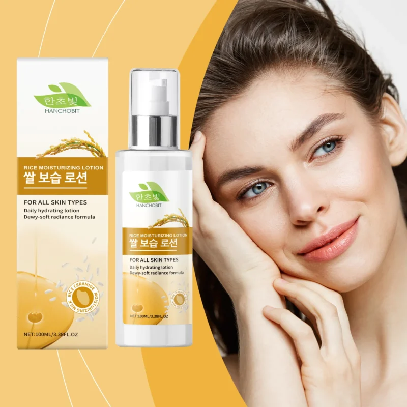 HANCHOBIT Rice Water Moisturizing Facial Lotion - Daily Hydration & Nourishment - Image 2