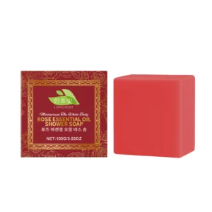 HANCHOBIT Rose Essential Oil Bath Soap - Moisturizing, Soothing, Long-Lasting Fragrance