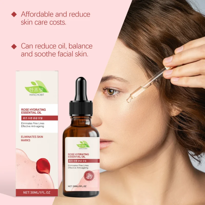 HANCHOBIT Rose Essential Oil for Face - Moisturizing & Nourishing Skin Care - Image 3