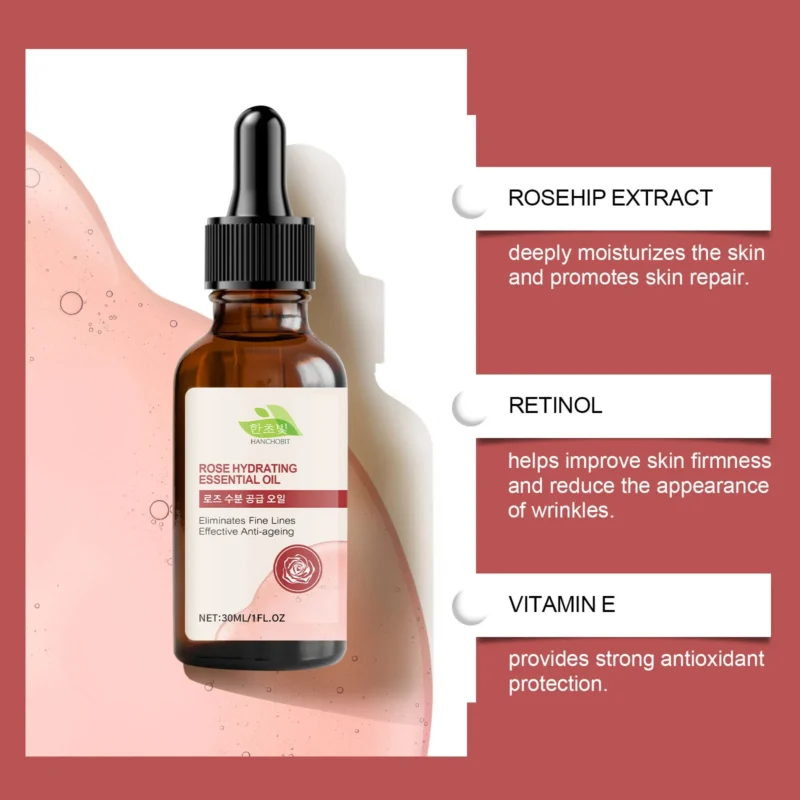 HANCHOBIT Rose Essential Oil for Face - Moisturizing & Nourishing Skin Care - Image 4