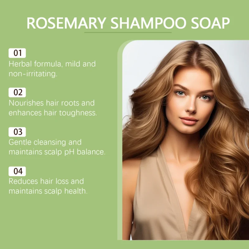 HANCHOBIT Rosemary Shampoo Soap: Gentle Cleansing & Hair Repair - Image 3