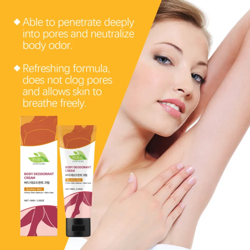 HANCHOBIT Shea Butter Ginger Antiperspirant Body Cream - Image 3