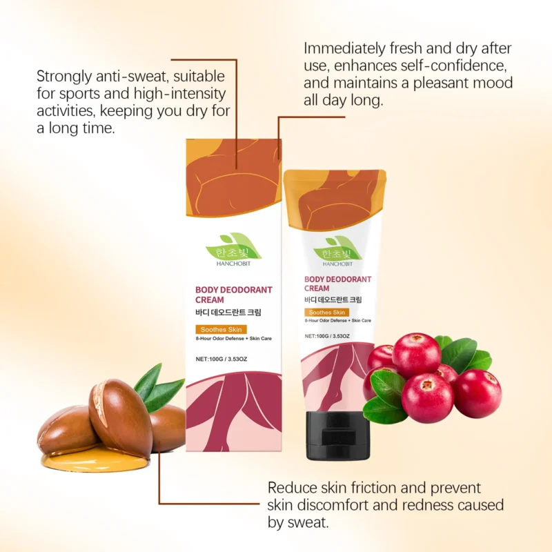 HANCHOBIT Shea Butter Ginger Antiperspirant Body Cream - Image 4