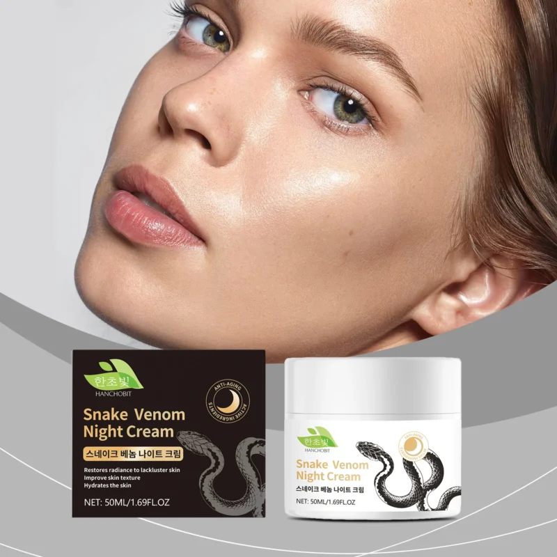 HANCHOBIT Snake Venom Night Cream - Deeply Nourishing Facial Treatment - Image 2