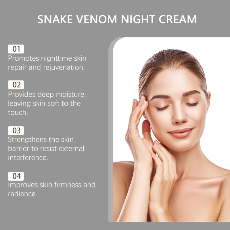 HANCHOBIT Snake Venom Night Cream - Deeply Nourishing Facial Treatment - Image 3