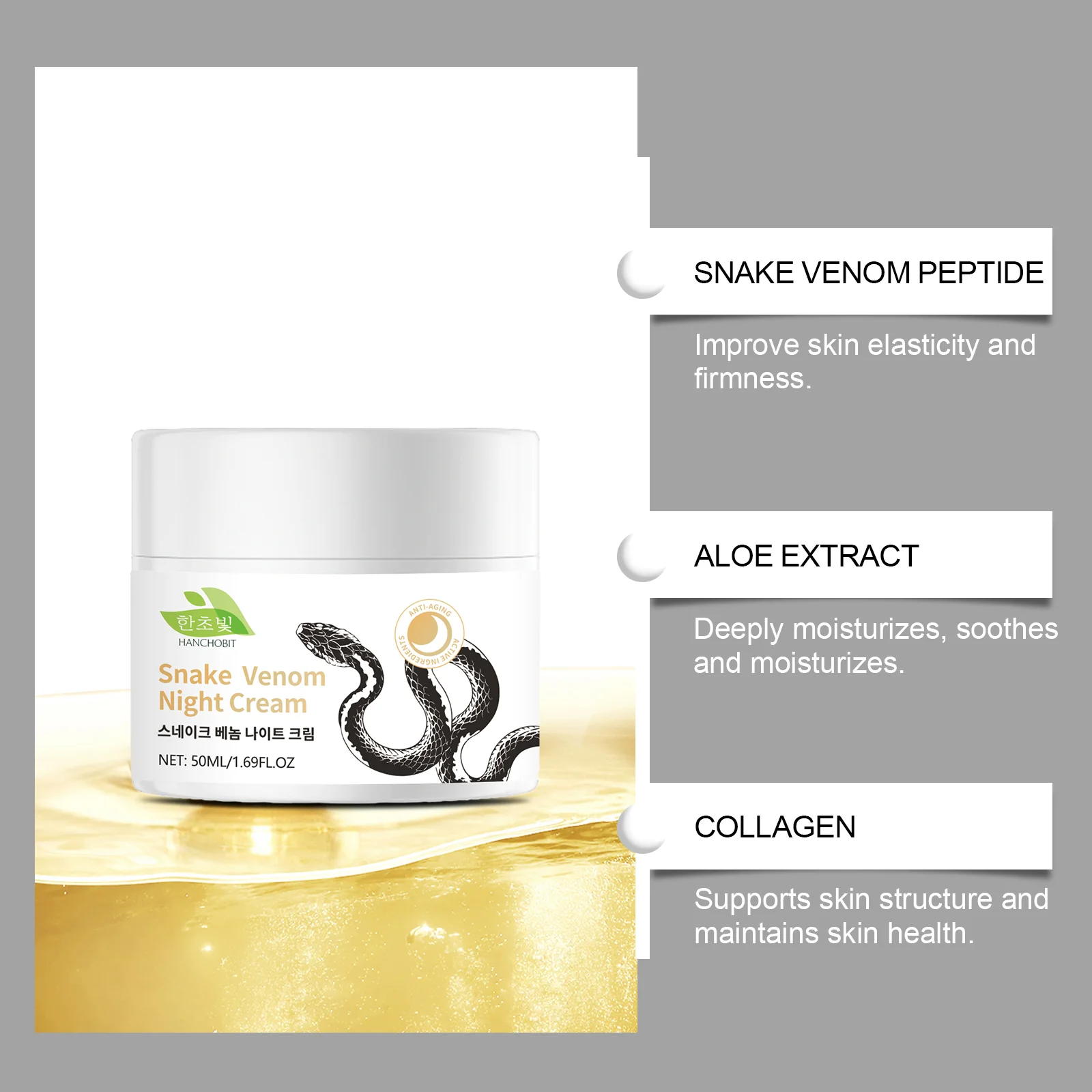 hanchobit snake venom night cream deeply nourishing HANCHOBIT HX 79 976