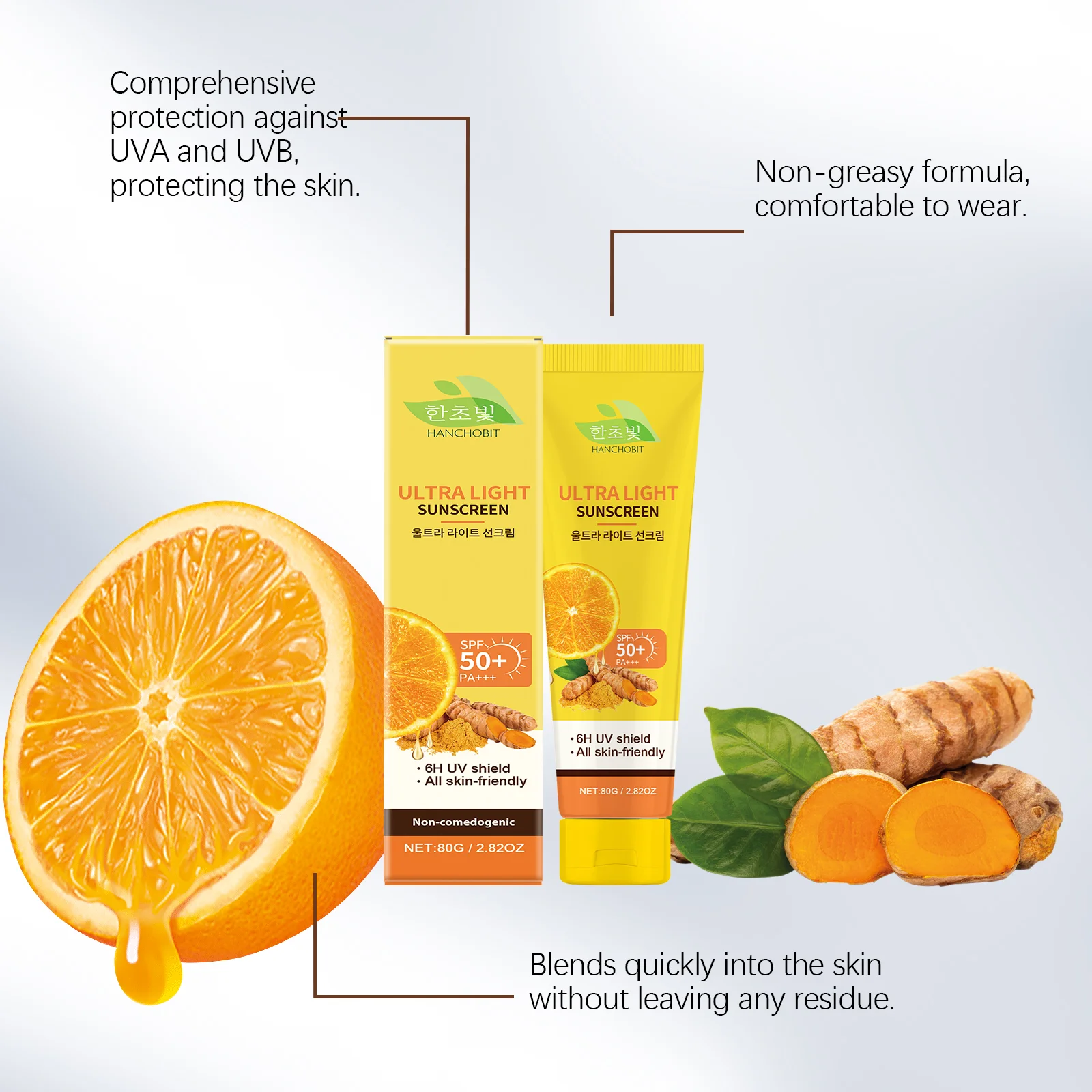 hanchobit ultra light sunscreen cream non sticky HANCHOBIT HX 81 1001