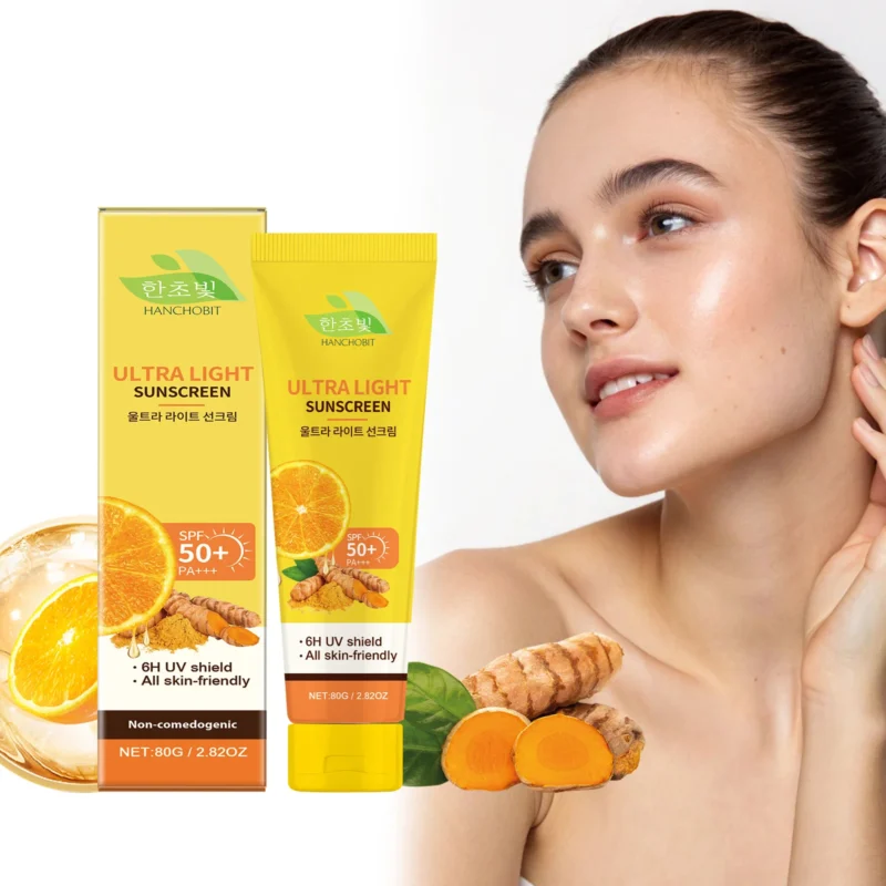 HANCHOBIT Ultra Light Sunscreen Cream - Non-Sticky Moisturizing Protection - Image 2