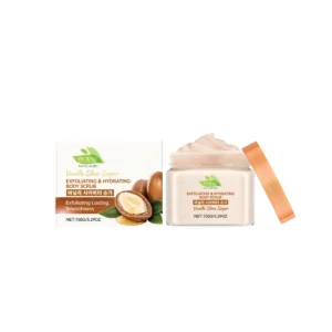 HANCHOBIT Vanilla Shea Butter Body Scrub - Gentle Daily Skin Nourishment