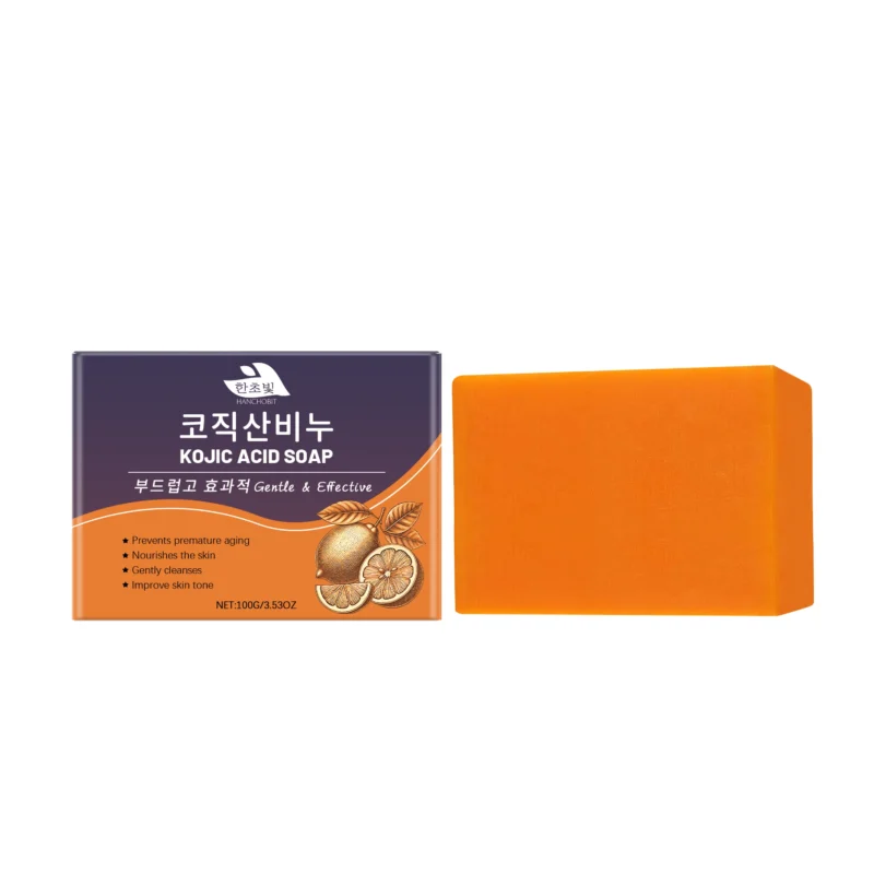 HANCHOBIT Vitamin C Kojic Acid Cleansing Soap - Cleanses & Moisturizes Skin