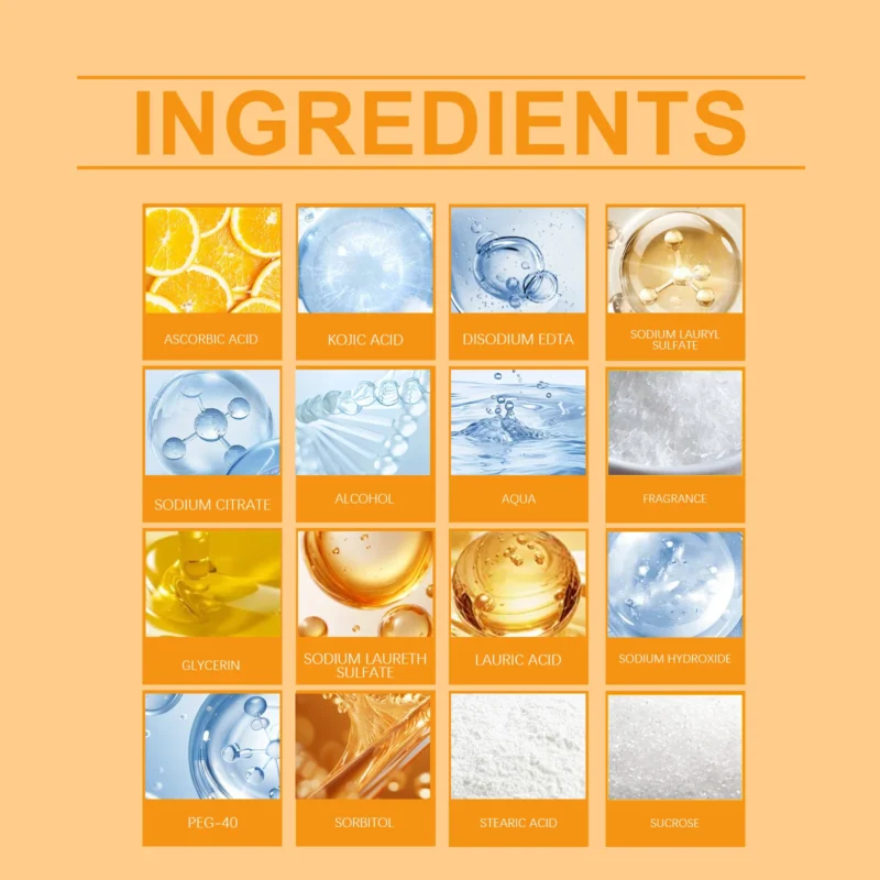HANCHOBIT Vitamin C Kojic Acid Cleansing Soap - Cleanses & Moisturizes Skin - Image 5