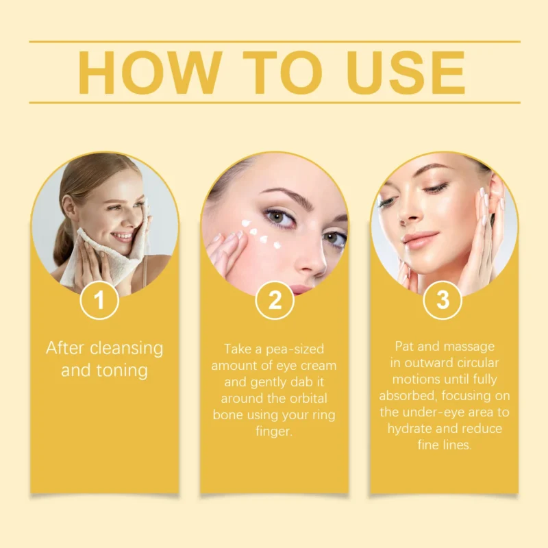 HANCHOBIT Vitamin C & Nicotinamide Eye Cream - Brightening & Moisturizing - Image 6