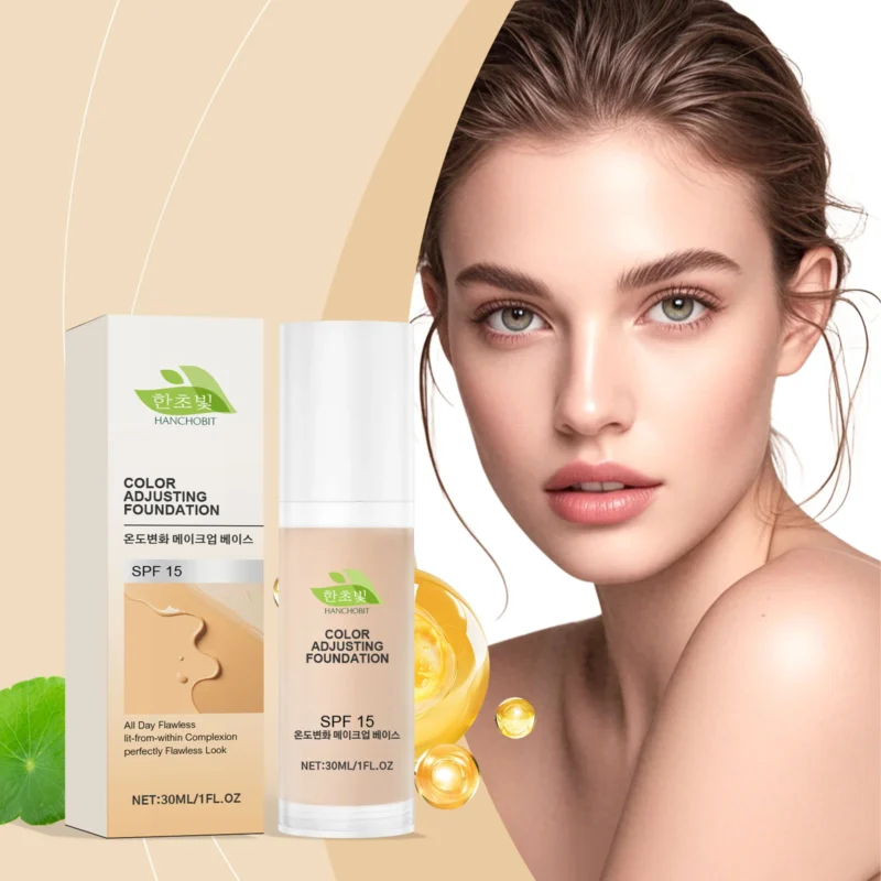 HANCHOBIT Warming Liquid Foundation - Hydrating, Waterproof, Long-Lasting - Image 2