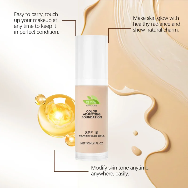 HANCHOBIT Warming Liquid Foundation - Hydrating, Waterproof, Long-Lasting - Image 3