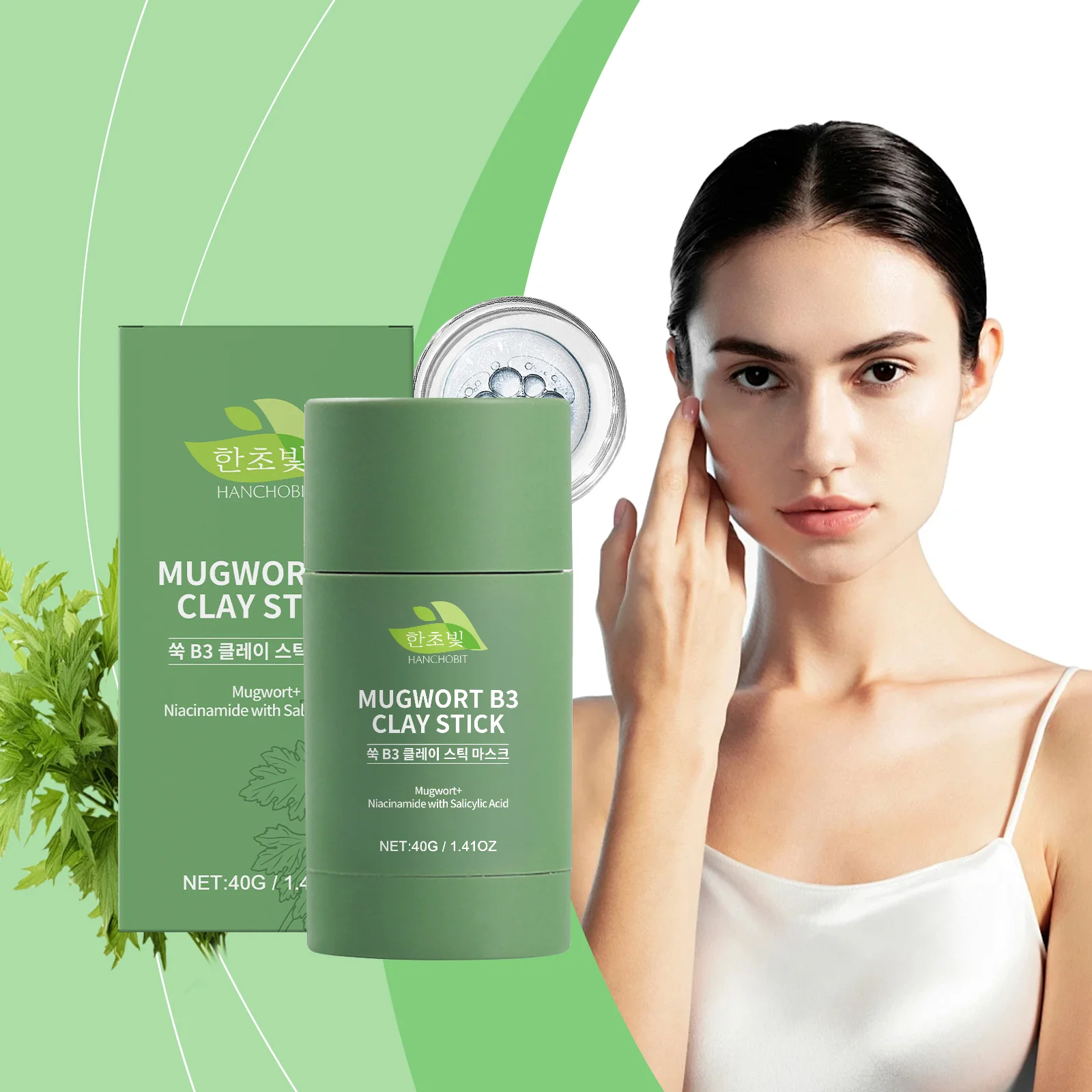 hanchobit wormwood b3 clay mask stick cleansing moisturizing HANCHOBIT HX 94 1163