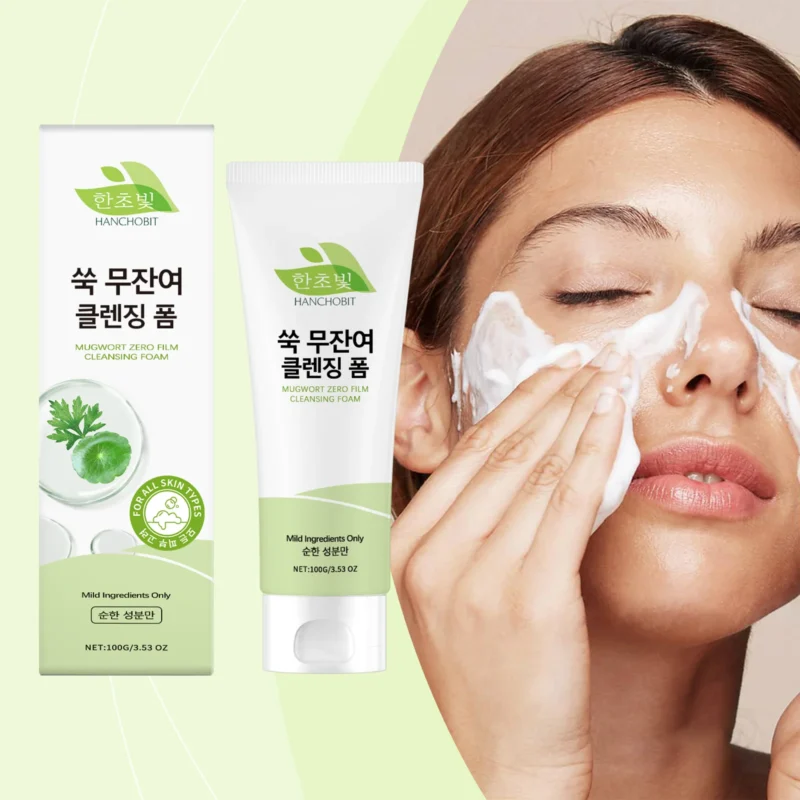 HANCHOBIT Wormwood Cleanser: Gentle Daily Cleansing Foam - Image 2
