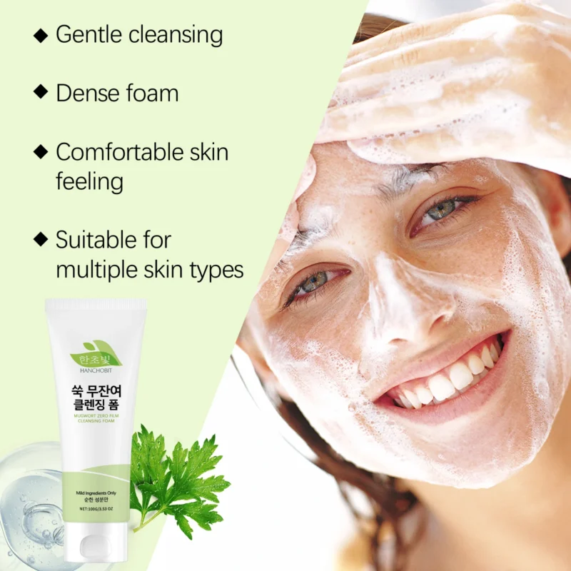 HANCHOBIT Wormwood Cleanser: Gentle Daily Cleansing Foam - Image 4